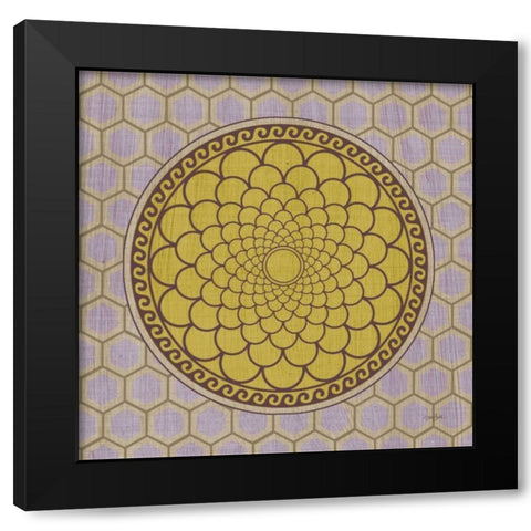 Honeycomb 1 Black Modern Wood Framed Art Print with Double Matting by Stimson, Diane