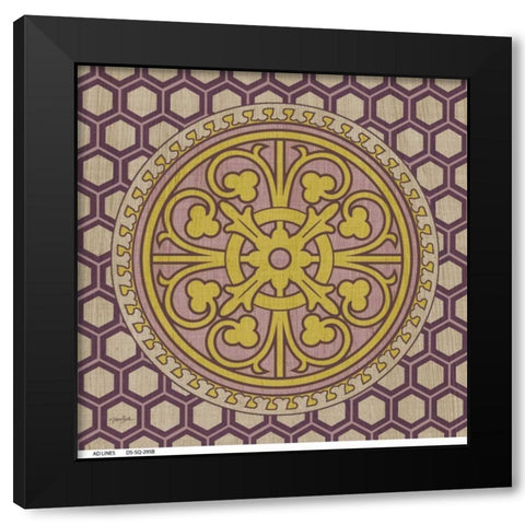 Honeycomb 2 Black Modern Wood Framed Art Print with Double Matting by Stimson, Diane