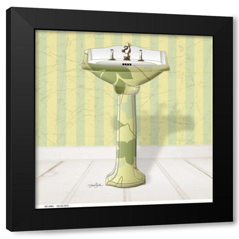 Fleur Sink 1 Black Modern Wood Framed Art Print with Double Matting by Stimson, Diane