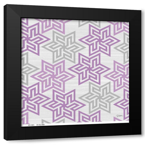 Orchid Star Links 1 Black Modern Wood Framed Art Print with Double Matting by Stimson, Diane