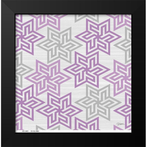 Orchid Star Links 1 Black Modern Wood Framed Art Print by Stimson, Diane