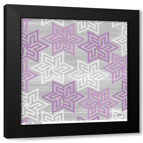 Orchid Star Links 2 Black Modern Wood Framed Art Print by Stimson, Diane