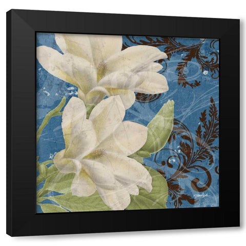 Royal Magnolia Black Modern Wood Framed Art Print by Stimson, Diane