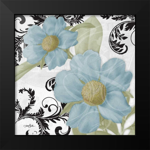 Dillenia Blue Black Modern Wood Framed Art Print by Stimson, Diane