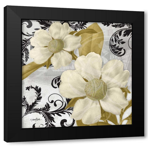 Dillenia Gold Black Modern Wood Framed Art Print with Double Matting by Stimson, Diane