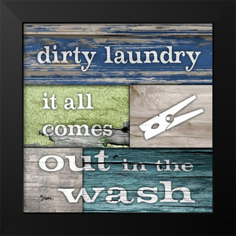 Dirty Laundry Black Modern Wood Framed Art Print by Stimson, Diane