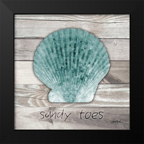 Sandy Toes Black Modern Wood Framed Art Print by Stimson, Diane