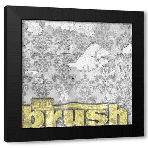 Brush Black Modern Wood Framed Art Print by Stimson, Diane