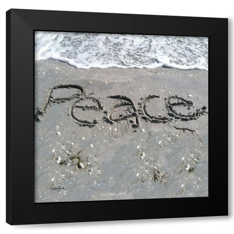 Coastal Peace Black Modern Wood Framed Art Print with Double Matting by Stimson, Diane