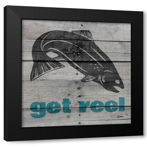 Get Reel Black Modern Wood Framed Art Print by Stimson, Diane