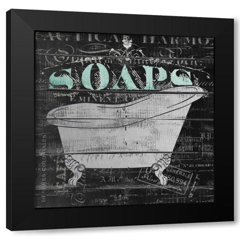 Soaps 1 Black Modern Wood Framed Art Print with Double Matting by Stimson, Diane
