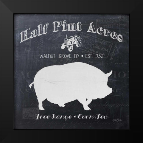 Chalkboard Sow Black Modern Wood Framed Art Print by Stimson, Diane