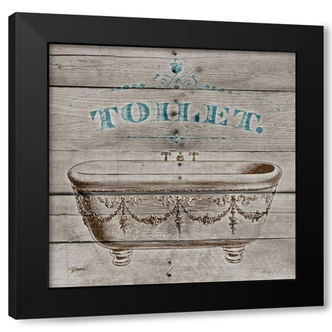 Toilet Black Modern Wood Framed Art Print by Stimson, Diane