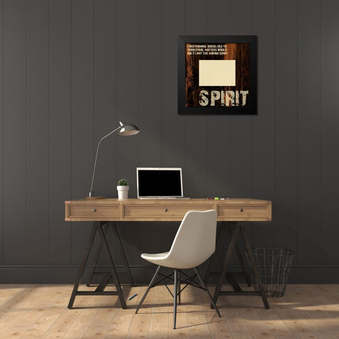 Spirit Grunge Black Modern Wood Framed Art Print by Stimson, Diane