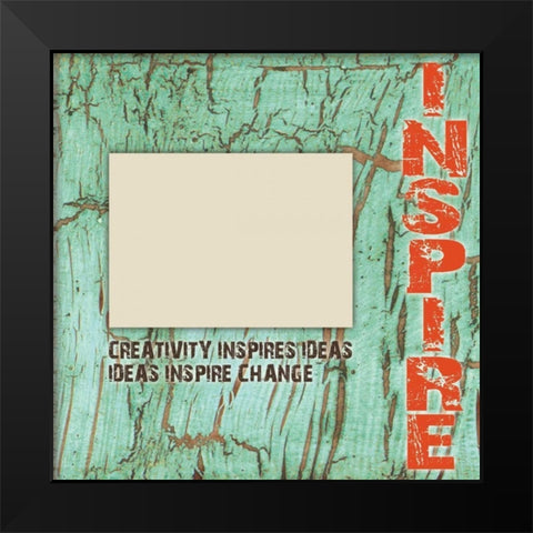 Inspire Grunge Black Modern Wood Framed Art Print by Stimson, Diane