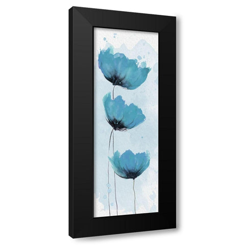 Blue Poppies 2 Black Modern Wood Framed Art Print with Double Matting by Stimson, Diane