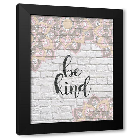 Be Kind Black Modern Wood Framed Art Print by Stimson, Diane