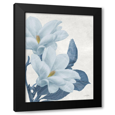 Magnolia Blues 1 Black Modern Wood Framed Art Print with Double Matting by Stimson, Diane