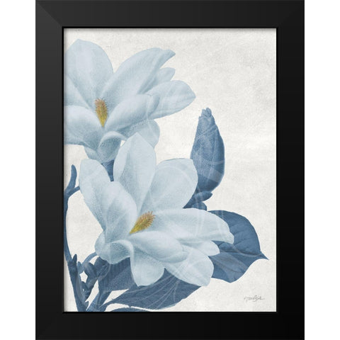 Magnolia Blues 1 Black Modern Wood Framed Art Print by Stimson, Diane