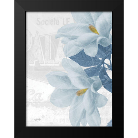 Magnolia Blues 2 Black Modern Wood Framed Art Print by Stimson, Diane