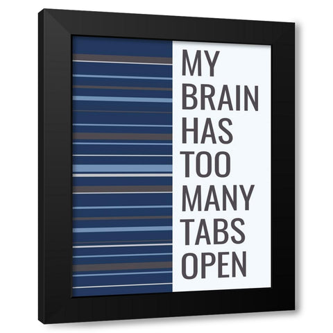 Brain Tabs Black Modern Wood Framed Art Print with Double Matting by Stimson, Diane