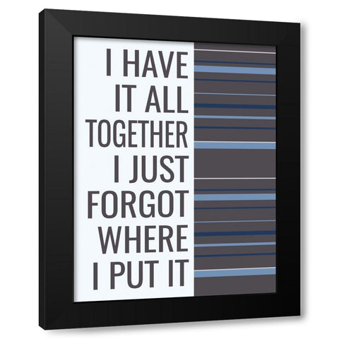 All Together Black Modern Wood Framed Art Print with Double Matting by Stimson, Diane