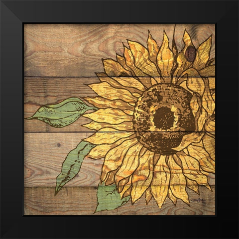 Rustic Sunflower 1 Black Modern Wood Framed Art Print by Stimson, Diane