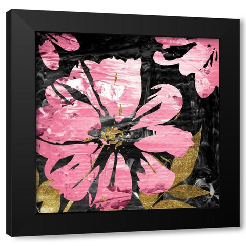 Black Rose 2 Black Modern Wood Framed Art Print with Double Matting by Stimson, Diane
