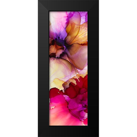 Vibrant Pink Florals 1 Black Modern Wood Framed Art Print by Debs, Emma Catherine