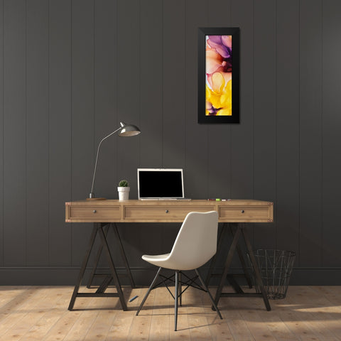 Vibrant Pink Florals 3 Black Modern Wood Framed Art Print by Debs, Emma Catherine