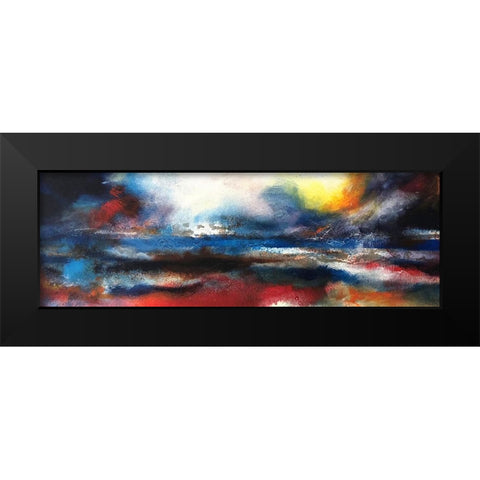 Abstract Wonderland Black Modern Wood Framed Art Print by Debs, Emma Catherine