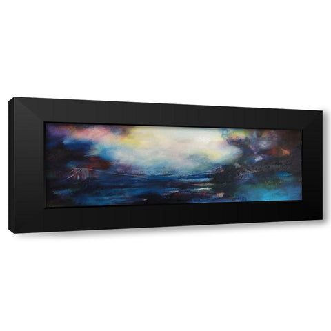 _Crossing Blue Bridge Black Modern Wood Framed Art Print with Double Matting by Debs, Emma Catherine