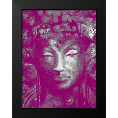 Buddha 2 Black Modern Wood Framed Art Print by Debs, Emma Catherine