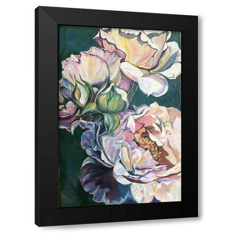 Florals Black Modern Wood Framed Art Print with Double Matting by Debs, Emma Catherine