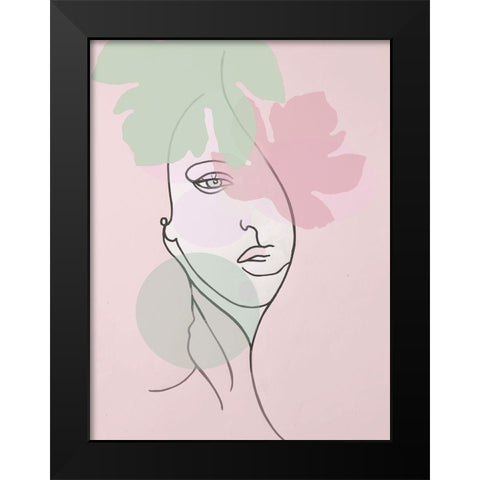Line 5 Black Modern Wood Framed Art Print by Debs, Emma Catherine