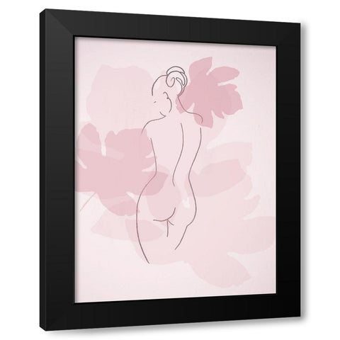 Line Figure with Figs Black Modern Wood Framed Art Print with Double Matting by Debs, Emma Catherine