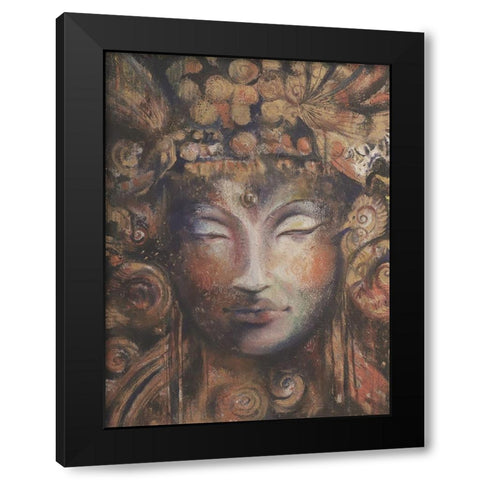 Buddha Neutral Black Modern Wood Framed Art Print with Double Matting by Debs, Emma Catherine