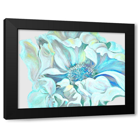 Vibrant Flower Black Modern Wood Framed Art Print by Debs, Emma Catherine