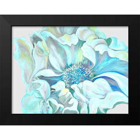 Vibrant Flower Black Modern Wood Framed Art Print by Debs, Emma Catherine