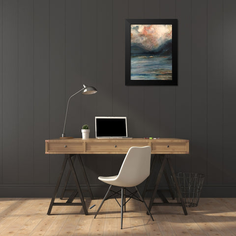 Tryptich 2 Black Modern Wood Framed Art Print by Debs, Emma Catherine