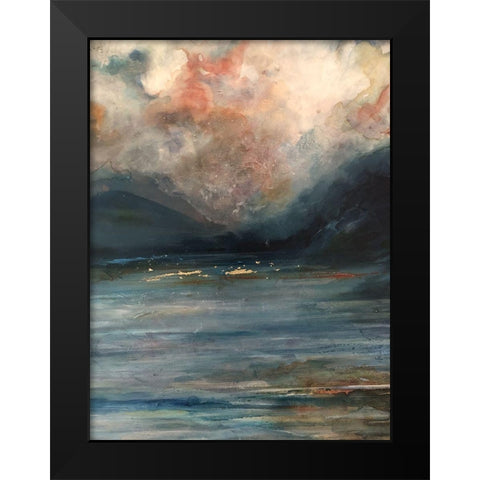 Tryptich 2 Black Modern Wood Framed Art Print by Debs, Emma Catherine