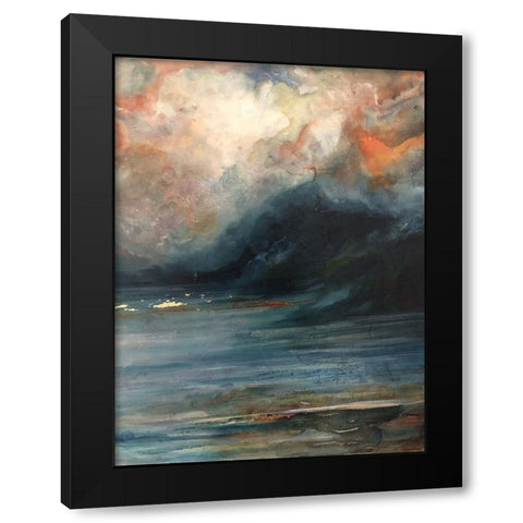 Tryptych 3 Black Modern Wood Framed Art Print by Debs, Emma Catherine
