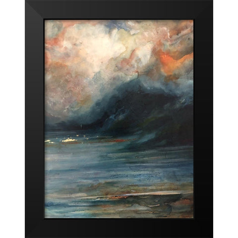 Tryptych 3 Black Modern Wood Framed Art Print by Debs, Emma Catherine