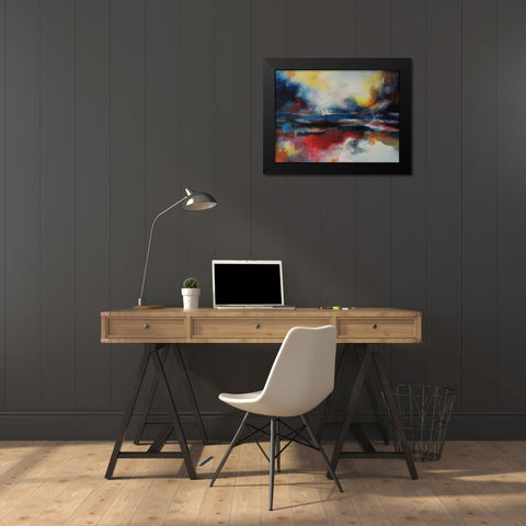 Abstract Wonder Black Modern Wood Framed Art Print by Debs, Emma Catherine
