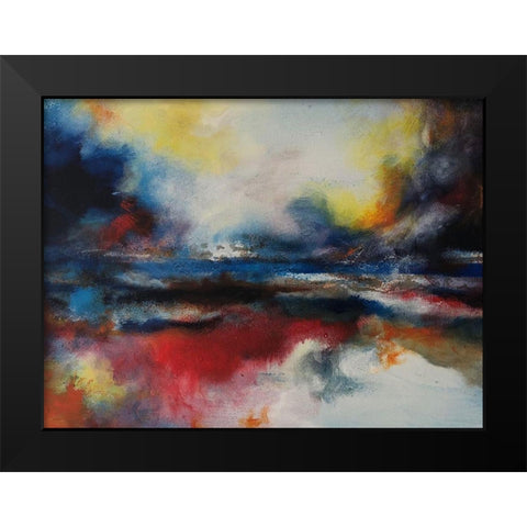 Abstract Wonder Black Modern Wood Framed Art Print by Debs, Emma Catherine
