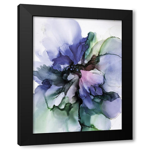 Floral Vibrant 2 Black Modern Wood Framed Art Print by Debs, Emma Catherine