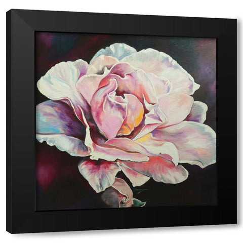 Rose 1 Black Modern Wood Framed Art Print by Debs, Emma Catherine