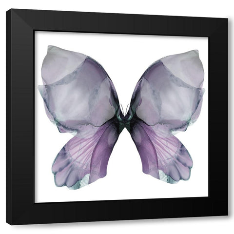 Floral Butterfly 3 Black Modern Wood Framed Art Print by Debs, Emma Catherine
