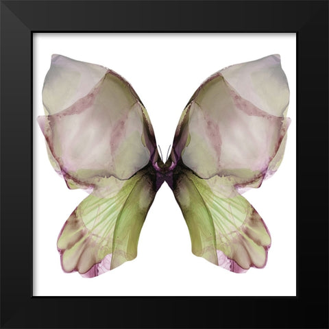Floral Butterfly 1 Black Modern Wood Framed Art Print by Debs, Emma Catherine