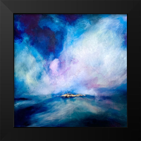 Seascape Lumiere Black Modern Wood Framed Art Print by Debs, Emma Catherine